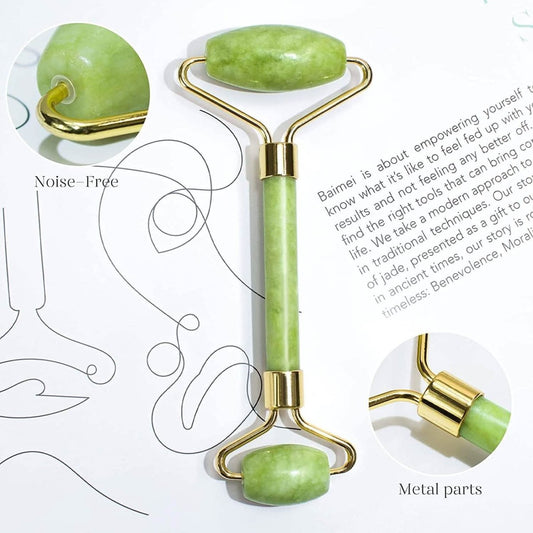 Jade Roller & Gua Sha Set Facial Beauty Tools Face Roller Skin Massager - Cartsfy Inc.
