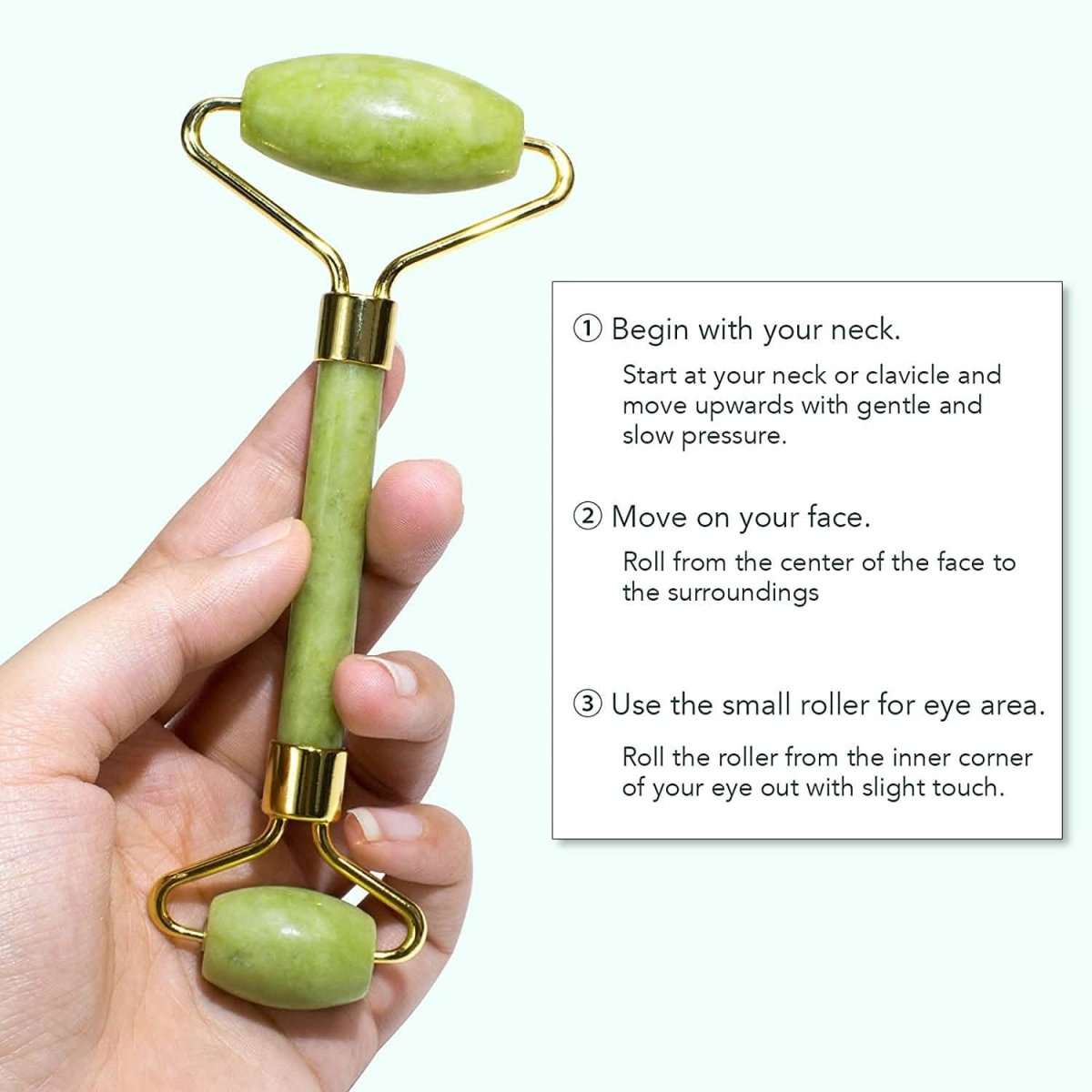 Jade Roller & Gua Sha Set Facial Beauty Tools Face Roller Skin Massager - Cartsfy Inc.