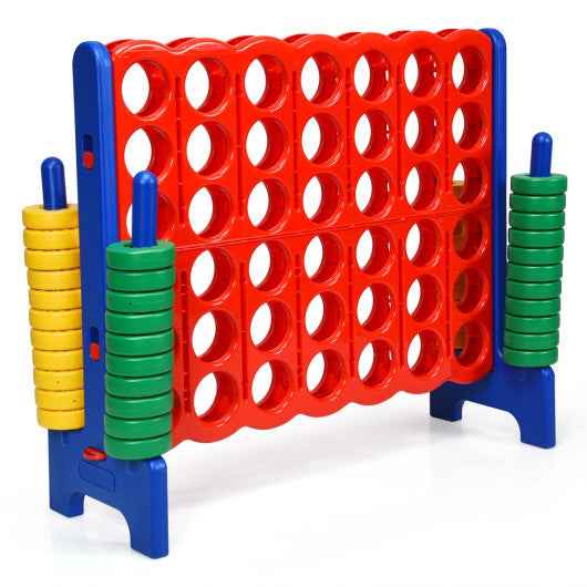 Jumbo 4-to-Score Giant Game Set with 42 Jumbo Rings and Quick-Release Slider-Blue Cartsfy Inc.