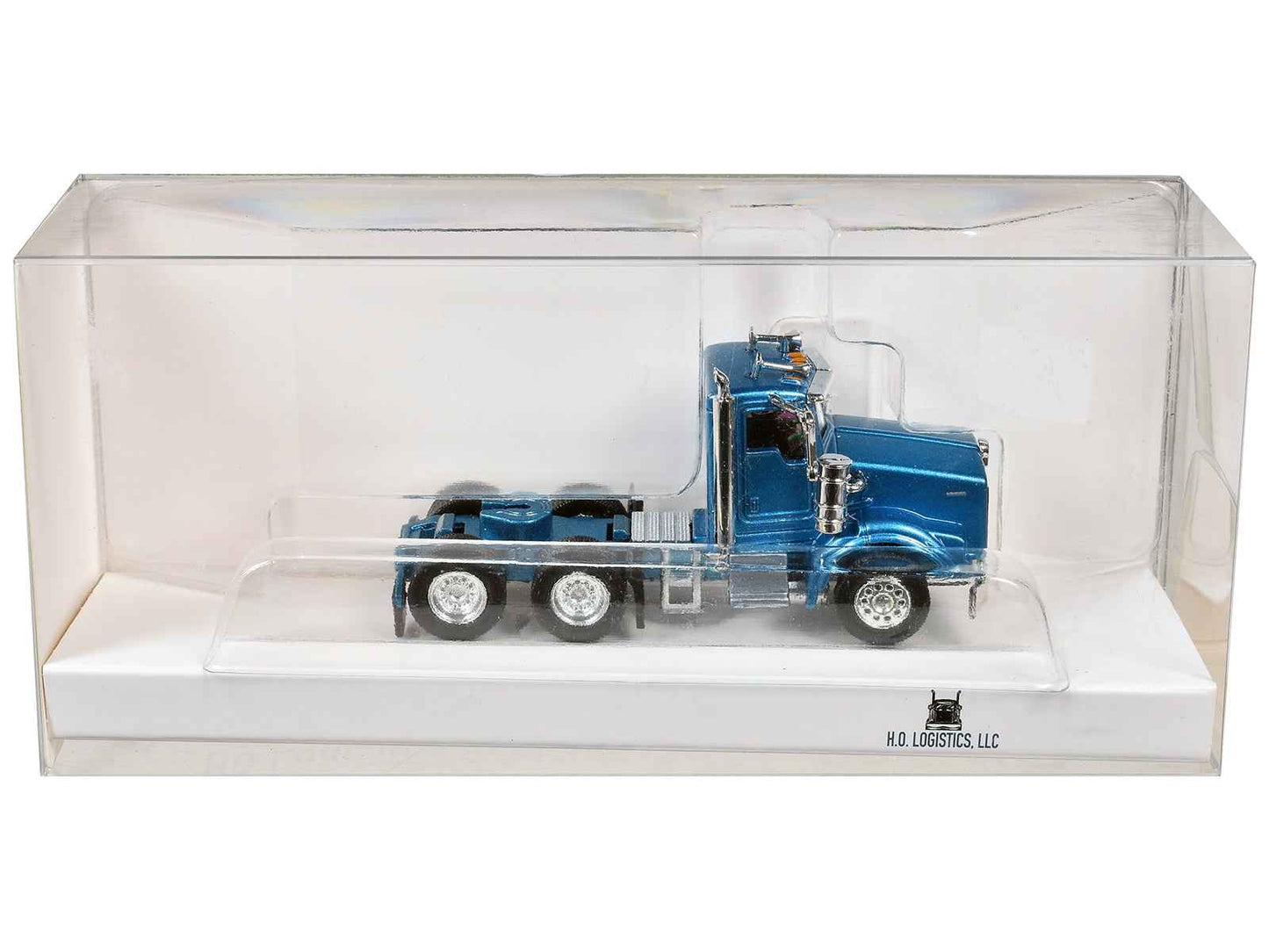 Kenworth T800 Day Cab Blue Metallic 1/87 (HO) Scale Plastic Model Car by HO Logistics Miniature Motors Default Title Default Title-