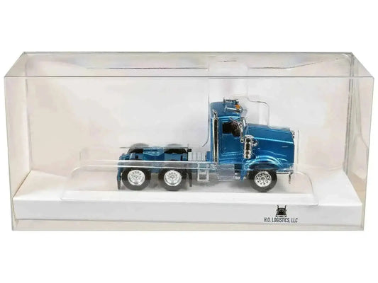 Kenworth T800 Day Cab Blue Metallic 1/87 (HO) Scale Plastic Model Car by HO Logistics Cartsfy Inc.