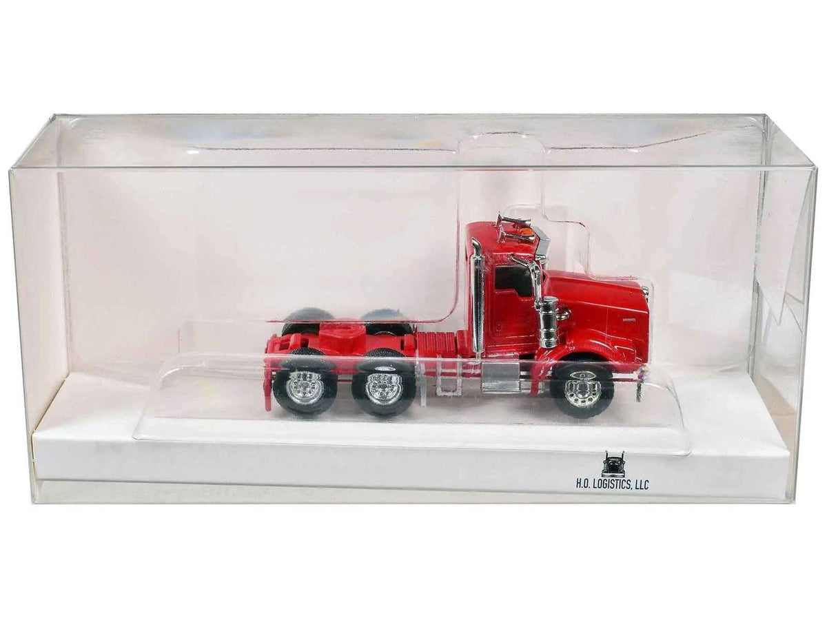 Kenworth T800 Day Cab Red 1/87 (HO) Scale Plastic Model Car by HO Logistics Cartsfy Inc.