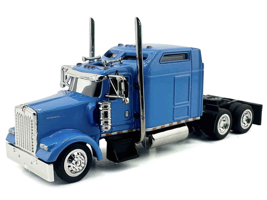 Kenworth W900L Truck Tractor with Sleeper Cab Baby Blue 1/87 (HO) Scale Plastic Model Car by HO Logistics Cartsfy Inc.