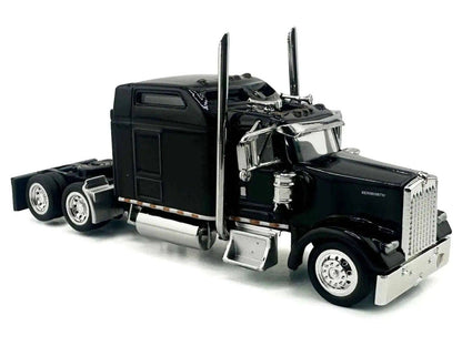 Kenworth W900L Truck Tractor with Sleeper Cab Black 1/87 (HO) Scale Plastic Model Car by HO Logistics Miniature Motors Default Title Default Title-