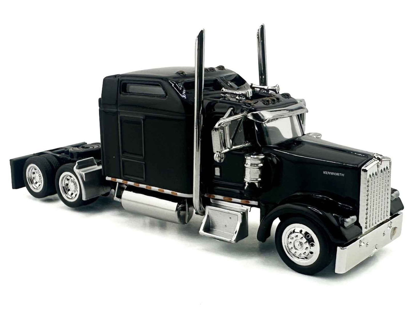 Kenworth W900L Truck Tractor with Sleeper Cab Black 1/87 (HO) Scale Plastic Model Car by HO Logistics Cartsfy Inc.