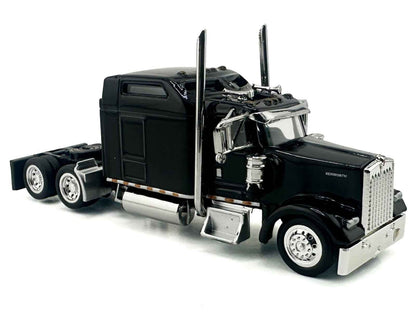 Kenworth W900L Truck Tractor with Sleeper Cab Black 1/87 (HO) Scale Plastic Model Car by HO Logistics Cartsfy Inc.