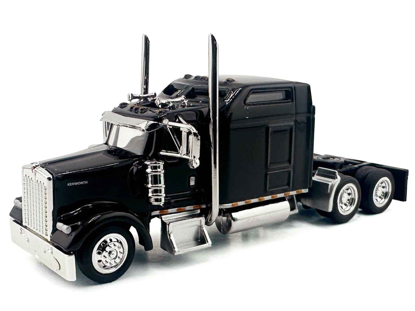 Kenworth W900L Truck Tractor with Sleeper Cab Black 1/87 (HO) Scale Plastic Model Car by HO Logistics Cartsfy Inc.