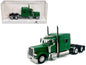 Kenworth W900L Truck Tractor with Sleeper Cab Green  1/87 (HO) Scale Plastic Model Car by HO Logistics Miniature Motors Default Title Default Title-