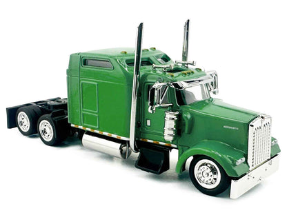 Kenworth W900L Truck Tractor with Sleeper Cab Lime Green 1/87 (HO) Scale Plastic Model Car by HO Logistics Cartsfy Inc.