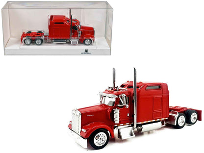 Kenworth W900L Truck Tractor with Sleeper Cab Red 1/87 (HO) Scale Plastic Model Car by HO Logistics Cartsfy Inc.