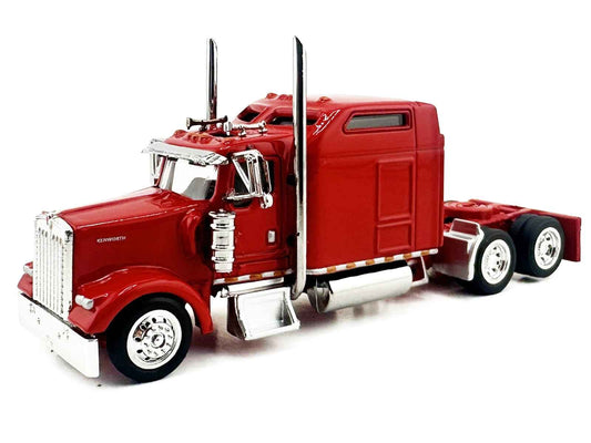 Kenworth W900L Truck Tractor with Sleeper Cab Red 1/87 (HO) Scale Plastic Model Car by HO Logistics Cartsfy Inc.