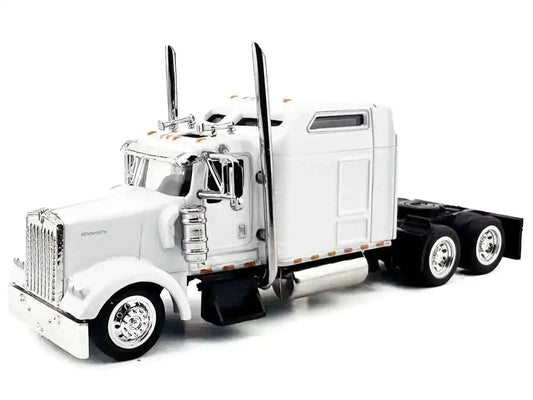 Kenworth W900L Truck Tractor with Sleeper Cab White 1/87 (HO) Scale Plastic Model Car by HO Logistics Cartsfy Inc.
