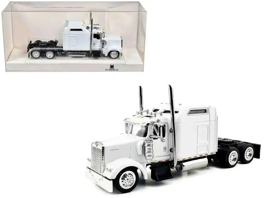 Kenworth W900L Truck Tractor with Sleeper Cab White 1/87 (HO) Scale Plastic Model Car by HO Logistics Cartsfy Inc.