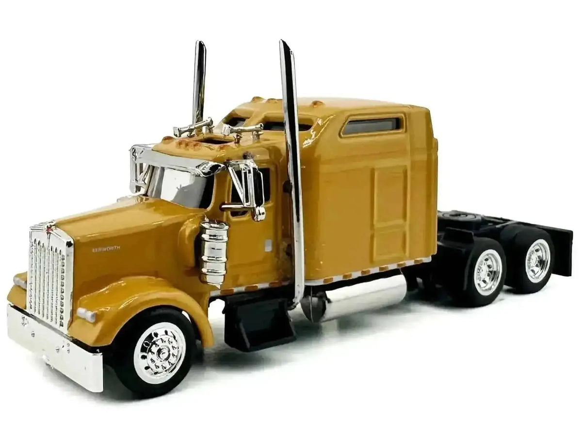Kenworth W900L Truck Tractor with Sleeper Cab Yellow 1/87 (HO) Scale Plastic Model Car by HO Logistics Cartsfy Inc.