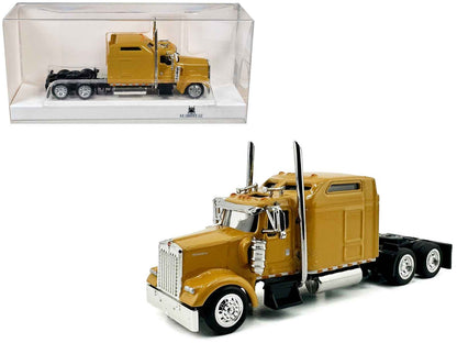 Kenworth W900L Truck Tractor with Sleeper Cab Yellow 1/87 (HO) Scale Plastic Model Car by HO Logistics Cartsfy Inc.