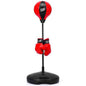 Kids Adjustable Stand Punching Bag Toy Set with Boxing Glove-Red Cartsfy Inc.