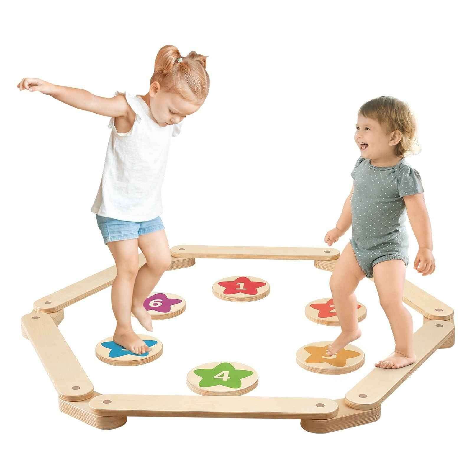 Kids Balance Beam Stepping Stones Gymnastics Children Balance Board 6 PCS Cartsfy Inc.