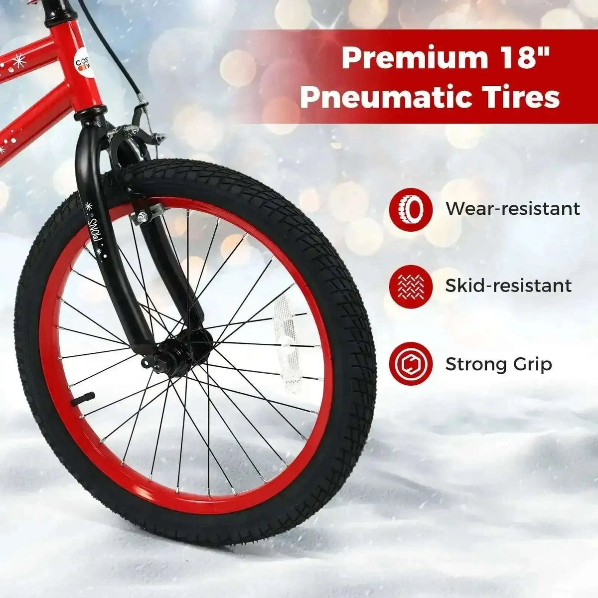 Kids Bike 12-18 Inch with Training Wheels & Christmas Music Cartsfy Inc.