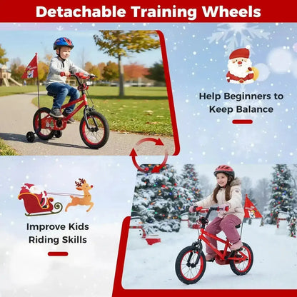 Kids Bike 12-18 Inch with Training Wheels & Christmas Music Cartsfy Inc.