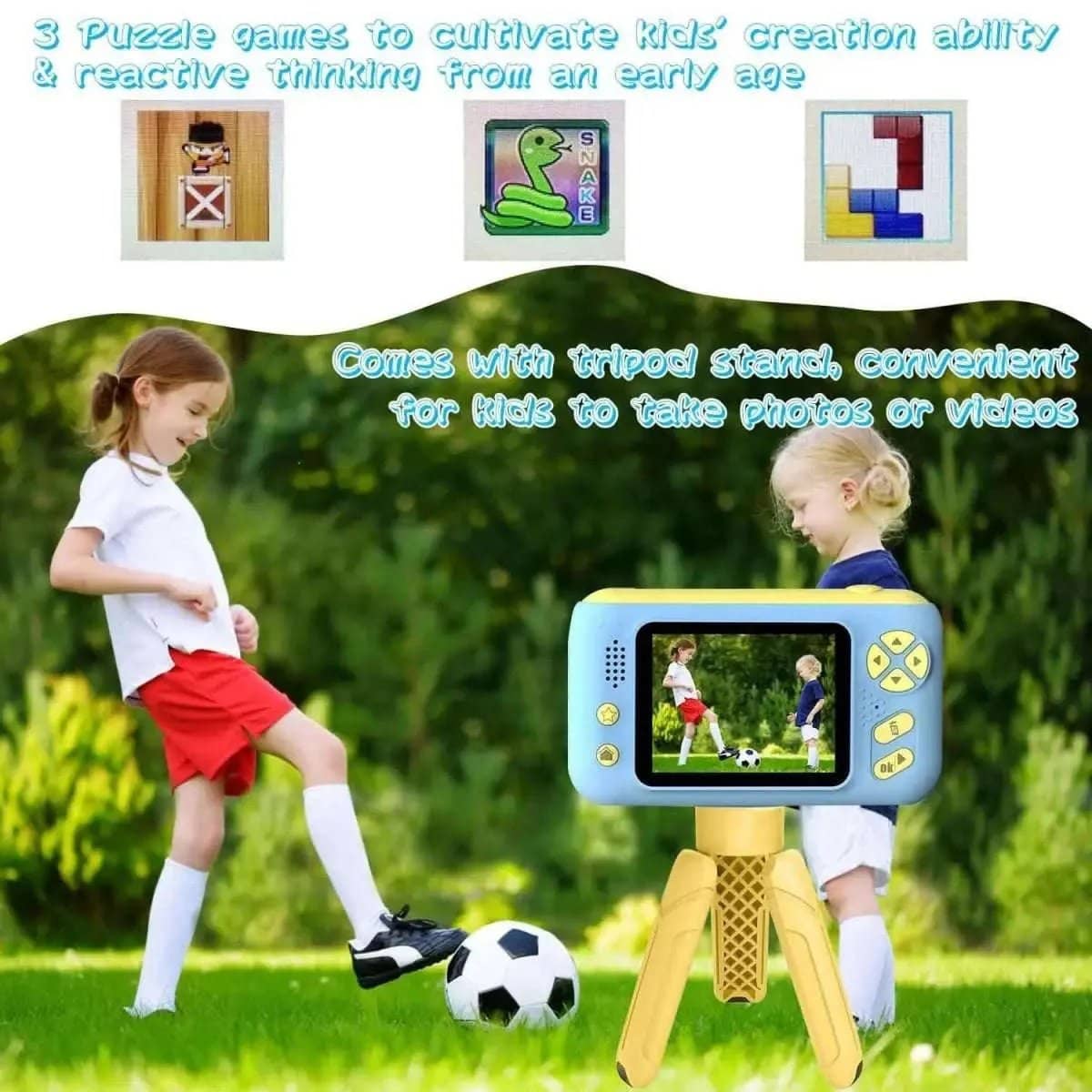 Kids Digital Camera with Flip Lens DailySale Blue Pink Blue-Pink-