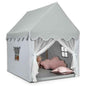 Kids Large Play Castle Fairy Tent with Mat-Gray Cartsfy Inc.