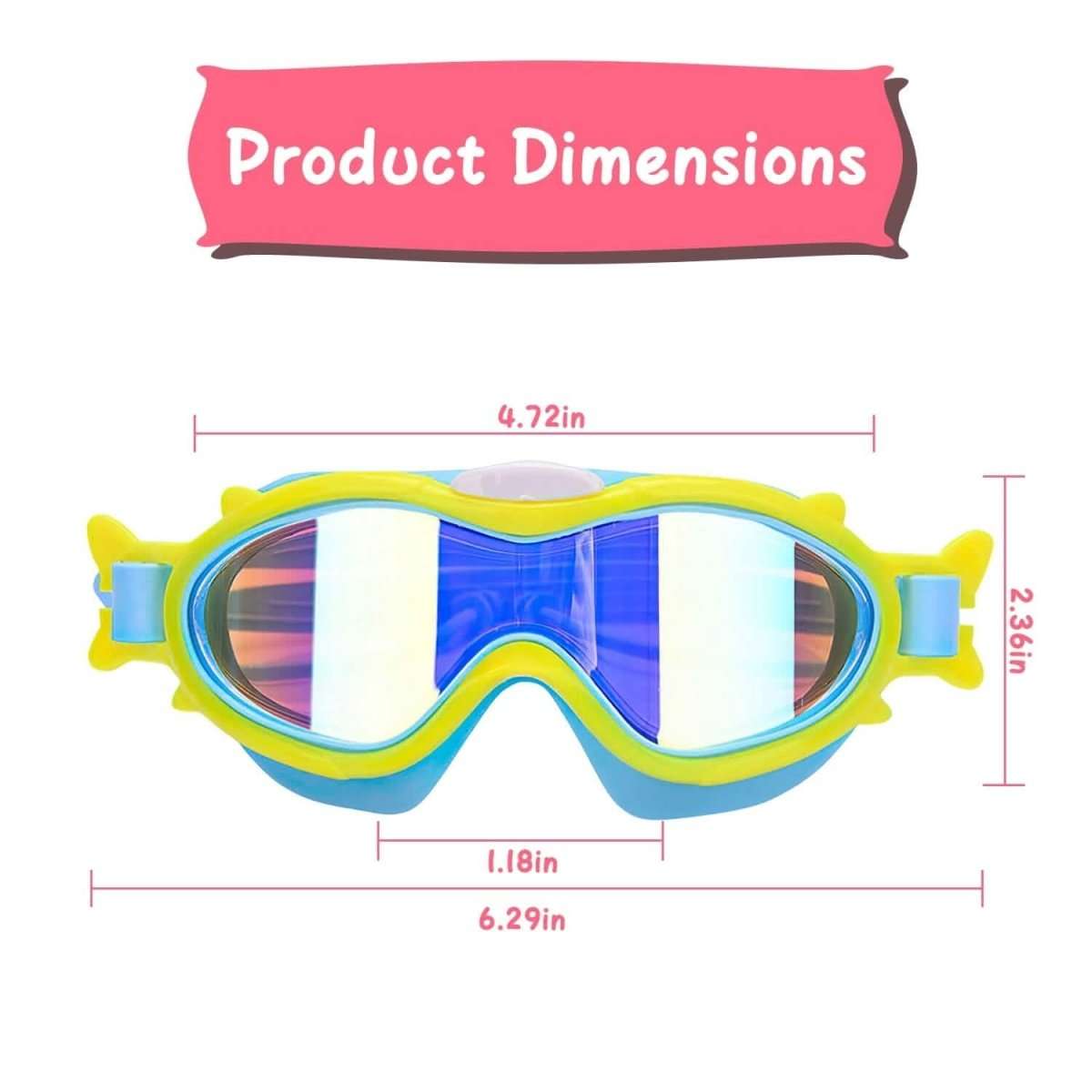 Kids Swim Goggles with Ear Plugs UV Protection Anti-Fog Leak Proof Cartsfy Inc.