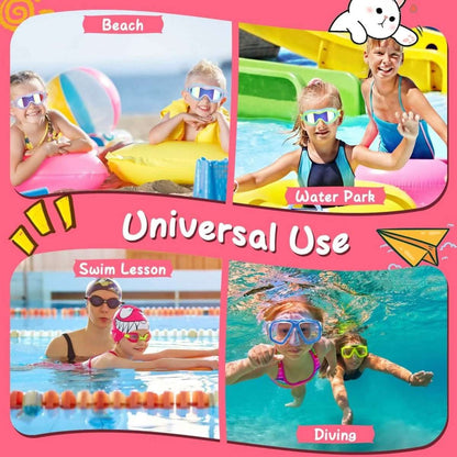 Kids Swim Goggles with Ear Plugs UV Protection Anti-Fog Leak Proof Cartsfy Inc.