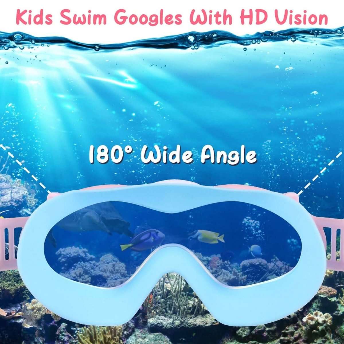 Kids Swim Goggles with Ear Plugs UV Protection Anti-Fog Leak Proof Cartsfy Inc.
