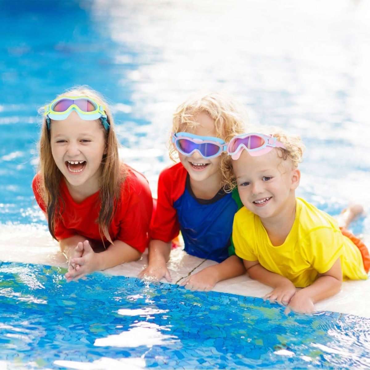Kids Swim Goggles with Ear Plugs UV Protection Anti-Fog Leak Proof Cartsfy Inc.