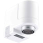 Automatic sensor sink faucet, white and chrome deck mount with spray aerator