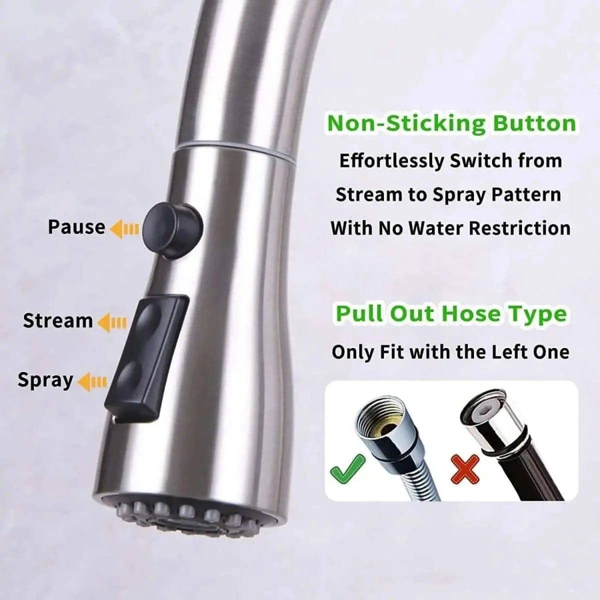 Kitchen Faucet Head Replacement DailySale Brushed Nickel Chrome Brushed Nickel-Chrome-