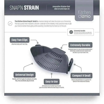 Kitchen Gizmo Snap N Strainer DailySale Gray Green Purple Gray-Green-Purple-Orange-Red-