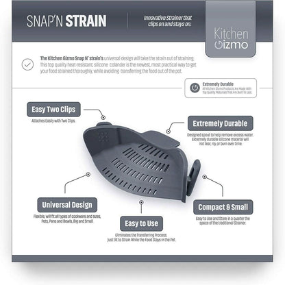 Kitchen Gizmo Snap N Strainer - Cartsfy Inc.