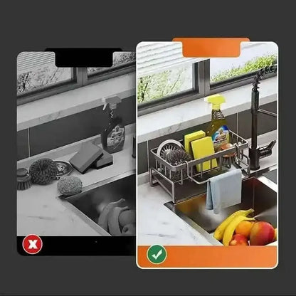 Kitchen Storage Rack - Multi-Functional Household Sink Organizer with Drain Basket Cartsfy Inc.