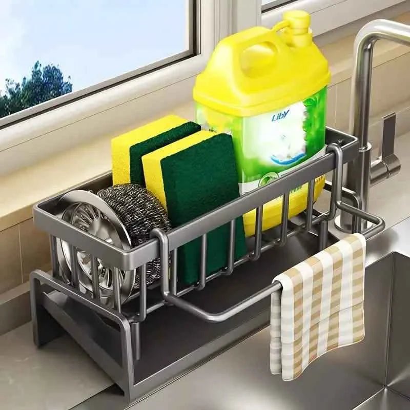 Kitchen Storage Rack - Multi - Functional Household Sink Organizer with Drain Basket - Cartsfy Inc.