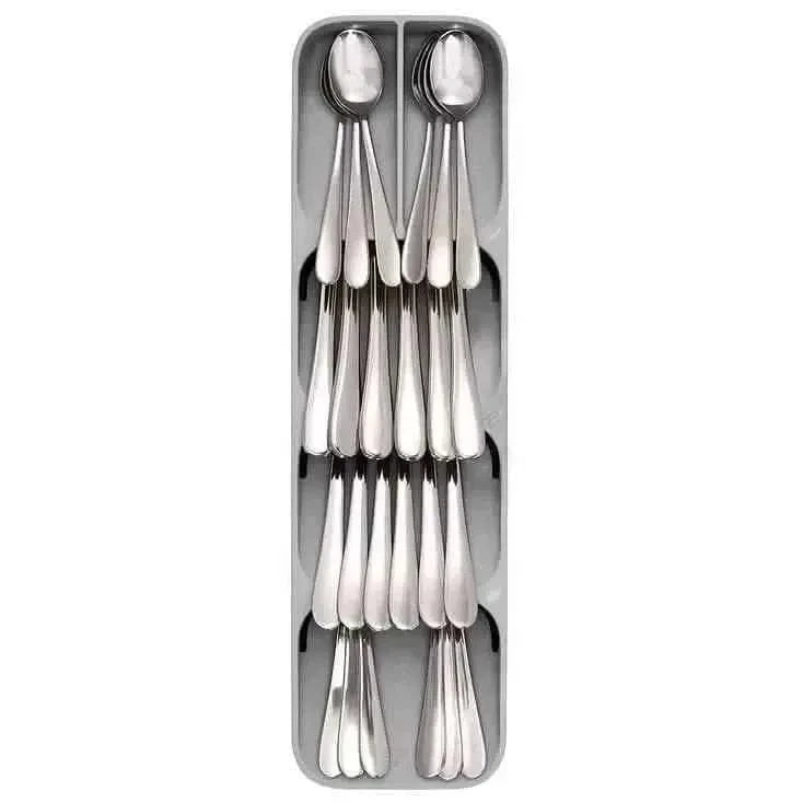 Kitchen Tableware Drawer Spoon Storage Box DailySale Gray White Gray-White-
