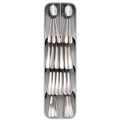 Kitchen Tableware Drawer Spoon Storage Box DailySale Gray White Gray-White-