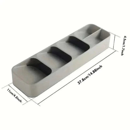 Kitchen Tableware Drawer Spoon Storage Box DailySale Gray White Gray-White-