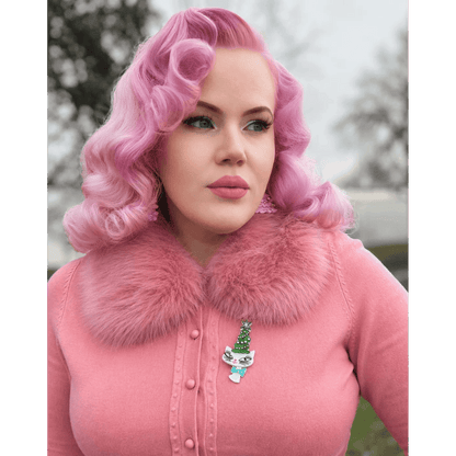 Kitty Christmas Hat Brooch by Miss Fluff x Lipstick & Chrome Quirks! Default Title Default Title-