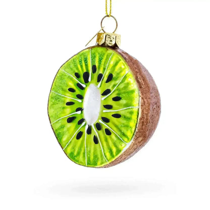 Kiwi Slice Glass Christmas Ornament Cartsfy Inc.