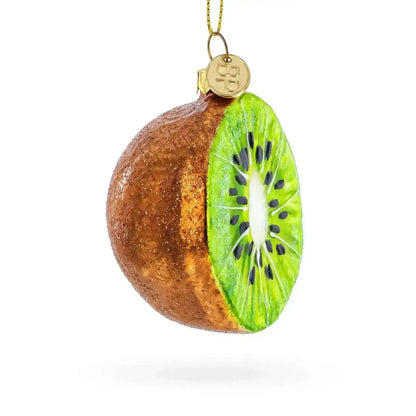 Kiwi Slice Glass Christmas Ornament Cartsfy Inc.