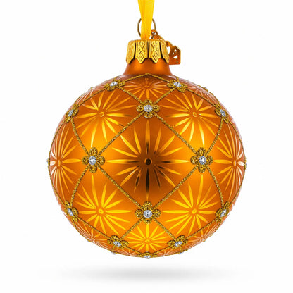 1897 Coronation Royal Gold Glass Christmas Ornament 3.25 Inches