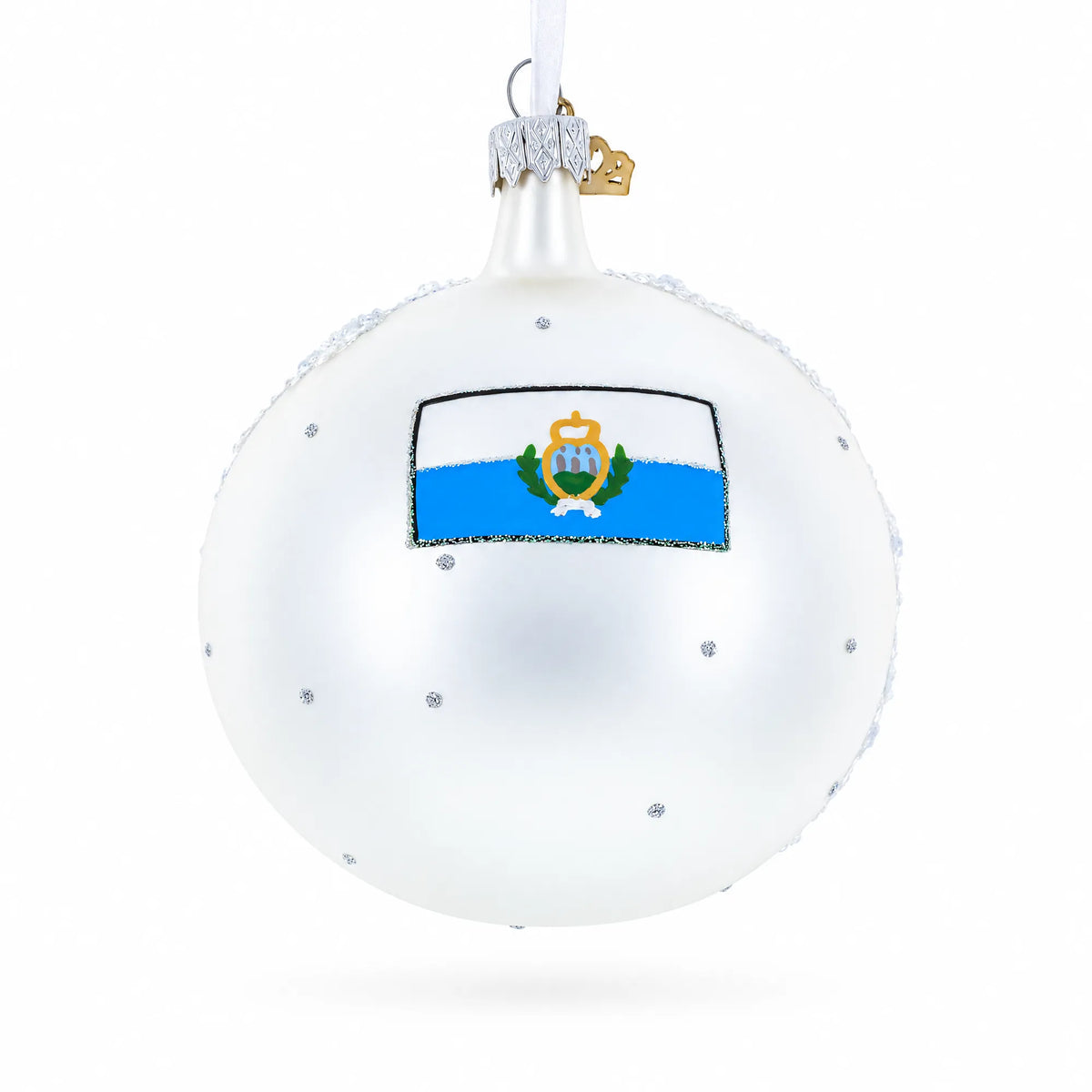 San Marino Glass Ball Christmas Ornament 4 Inches