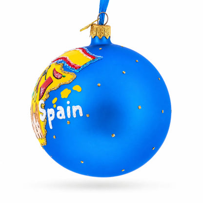 Spain Landmarks and Symbols Glass Ball Christmas Ornament 4 Inches