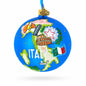 Italy Landmarks and Symbols Glass Ball Christmas Ornament 4 Inches