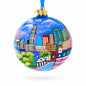 Boston, Massachusetts Glass Ball Christmas Ornament 4 Inches