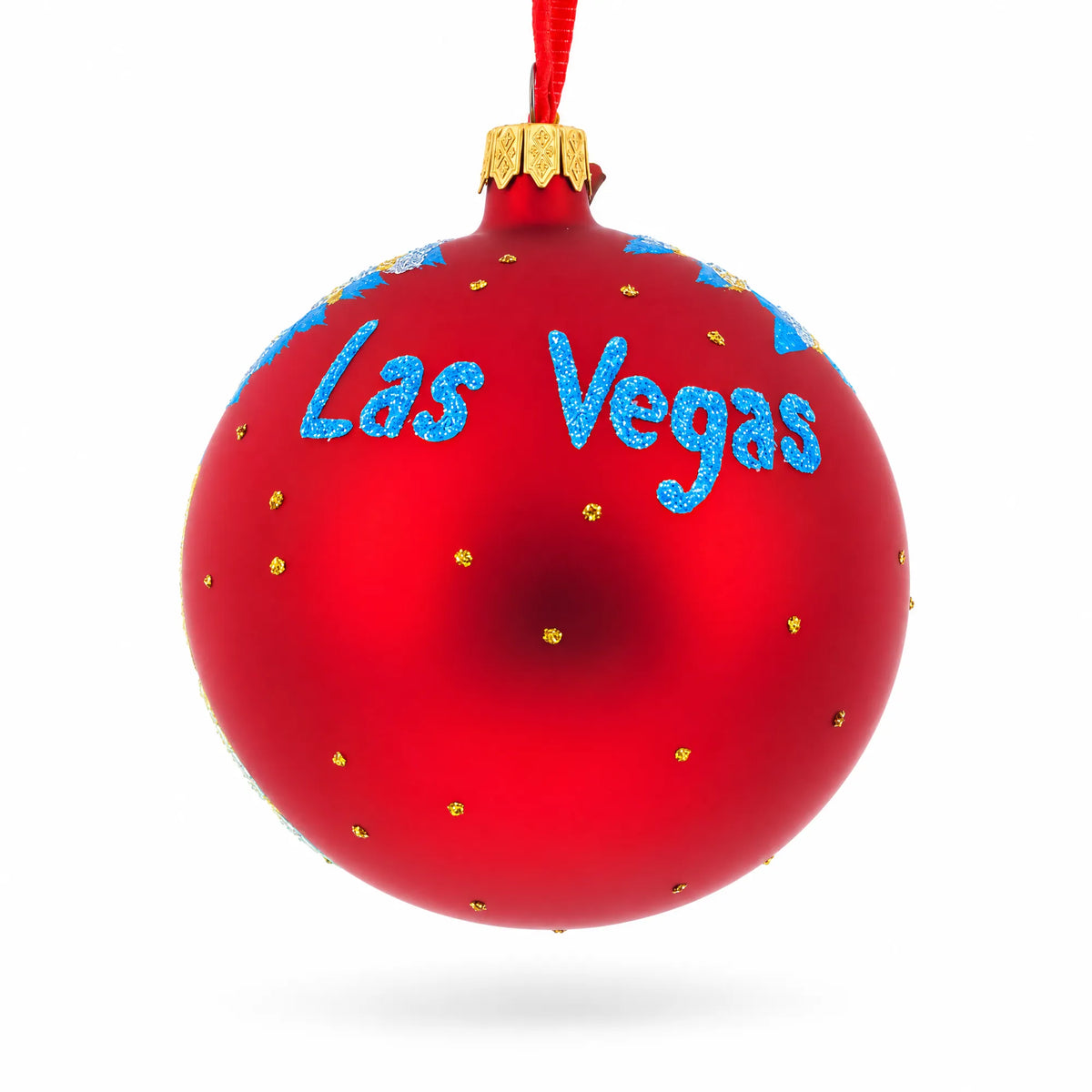 Las Vegas Skyline, Nevada Glass Ball Christmas Ornament 4 Inches