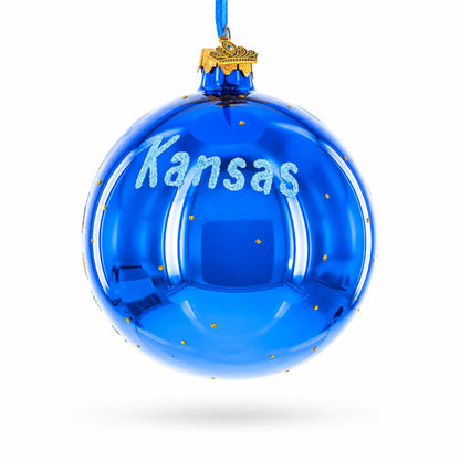 Downtown of Kansas City, Missouri Glass Ball Christmas Ornament 4 Inches