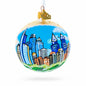 Skyline of Philadelphia, Pennsylvania Glass Ball Christmas Ornament 3.25 Inches