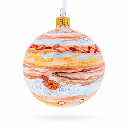 Jupiter Hand Painted Glass Ball Christmas Ornament 3.25 Inches